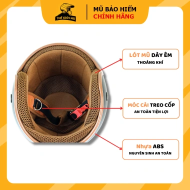 Mũ bảo hiểm 3/4 NTMax kính phi công UV, tặng sticker, nón che tai, giá 250.000₫ 8