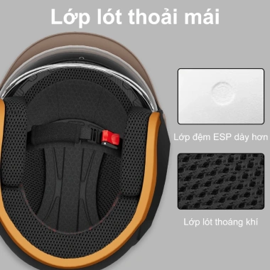 Mũ Bảo Hiểm 3/4 Retro Masontex 706 – Lót trong tháo rời, Êm ái thoáng khí, đi xe máy, giá 509.000₫ 4