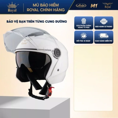 Mũ Bảo Hiểm 3/4 Royce XH01 2 Kính Chính Hãng, Nam Nữ, Bảo Hành 12 Tháng, Giá chỉ 415k 5