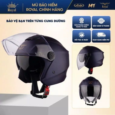 Mũ Bảo Hiểm 3/4 Royce XH01 2 Kính Chính Hãng, Nam Nữ, Bảo Hành 12 Tháng, Giá chỉ 415k 7