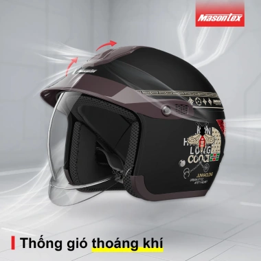 Mũ Bảo Hiểm ABS MASONTEX 811 - An Toàn Ban Đêm, Siêu Nhẹ, Bền Chắc, Nhiều Màu, Chuẩn 3C - Giá 479.000 VND 6