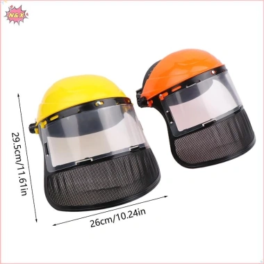 Mũ bảo hiểm an toàn tông đơ cỏ sân vườn N&X - Mặt nạ lưới toàn mặt, giảm giá 35.856₫ 5
