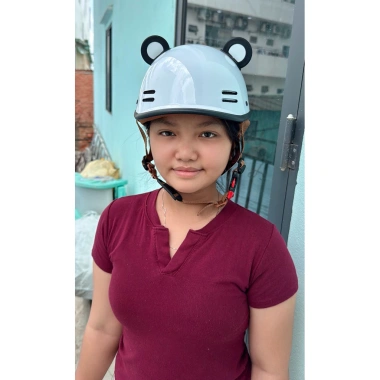 Mũ Bảo Hiểm Cá Heo cho trẻ trên 14 tuổi - Tặng Tai gấu siêu xinh, Giá chỉ 89.000 VND 5