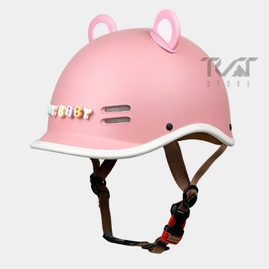 Mũ bảo hiểm cá heo nửa đầu HT nam nữ – Nhiều màu, tặng tai gấu charm, BH 12 tháng, giảm 22%