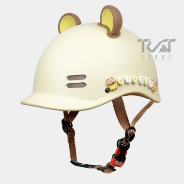 Mũ bảo hiểm cá heo nửa đầu HT nam nữ – Nhiều màu, tặng tai gấu charm, BH 12 tháng, giảm 22%