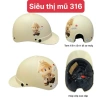 Mũ bảo hiểm CamRy Labubu Capybara khoét đuôi cột tóc, thời trang, bảo hành 12 tháng - 144k 10