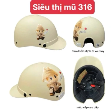 Mũ bảo hiểm CamRy Labubu Capybara khoét đuôi cột tóc, thời trang, bảo hành 12 tháng - 144k 10 Mũ bảo hiểm CamRy Labubu Capybara khoét đuôi cột tóc, thời trang, bảo hành 12 tháng - 144k 10