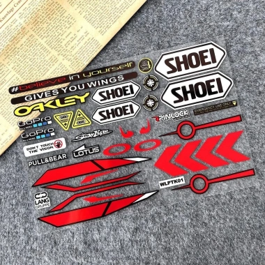 Mũ Bảo Hiểm Dán Xe Máy Phản Quang Chống Thấm Nước - Decal DIY Sửa Đổi Ống Kính SHOEI HJC KYT 93.5k 24