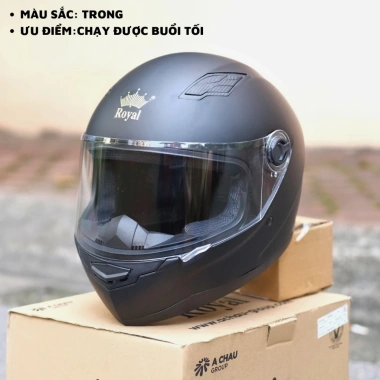 Mũ bảo hiểm Full face Royal M136 đen nhám - Đủ màu kính, trùm đầu form nhỏ, gọn nhẹ, bảo hành 12 tháng, chỉ 650.000₫ 10