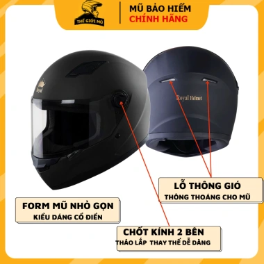 Mũ bảo hiểm fullface chính hãng ROYAL M136 & ASIA MT136 - Thể thao, nhỏ gọn 4