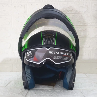 Mũ bảo hiểm fullface lật cầm 2 kính chính hãng Royal M179 - Giá 540.468 VND giảm mạnh 7