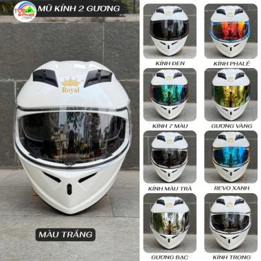 Mũ Bảo Hiểm Fullface M266-2 Kính Trắng Nón Chùm Đầu Cao Cấp - Chính Hãng, Tặng Khăn Trùm Đầu