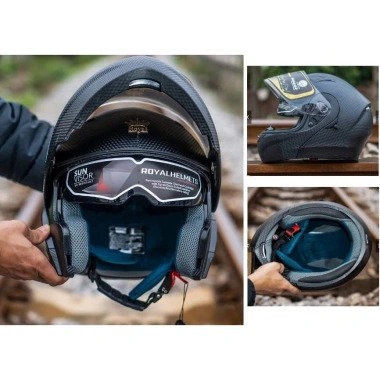 Mũ bảo hiểm fullface Royal M179 lật hàm - Giá ưu đãi 675.000, tặng mũ trùm Ninja 2