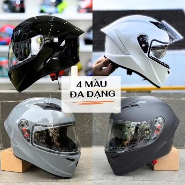 Mũ Bảo Hiểm Fullface Royal M266 2 Kính Đen - Cao Cấp, Chùm Đầu, Tặng Khăn Trùm Đầu & Đệm Cằm 7