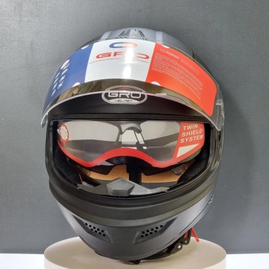 Mũ bảo hiểm GRO HELMET ST26 cằm 2 kính đen nhám nam size 56‑59cm, giảm giá 415k 4