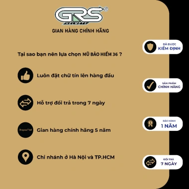 Mũ bảo hiểm ¾ GRS A318K đa màu - Thiết kế chắc chắn, giá chỉ 125.000₫