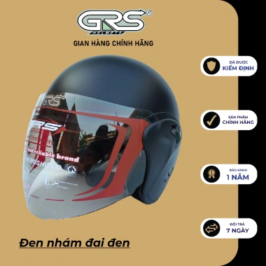 Mũ bảo hiểm ¾ GRS A318K đa màu - Thiết kế chắc chắn, giá chỉ 125.000₫