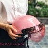 Mũ Bảo Hiểm HRA Hồng Bóng kèm kính - Thiết kế nửa đầu cao cấp, giảm 18% 3