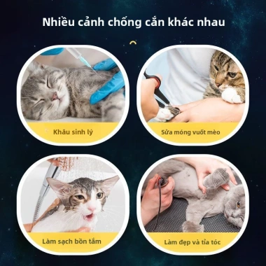 Mũ bảo hiểm không gian thoáng khí chống cắn cho mèo – Bảo vệ vết thương, 50.000₫ 8