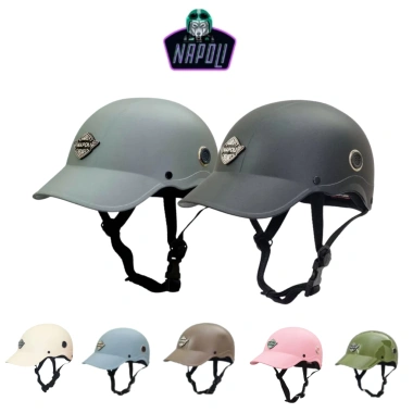 Mũ bảo hiểm lưỡi trai cao cấp Napoli nam nữ, thông gió freesize, giá 169.000₫
