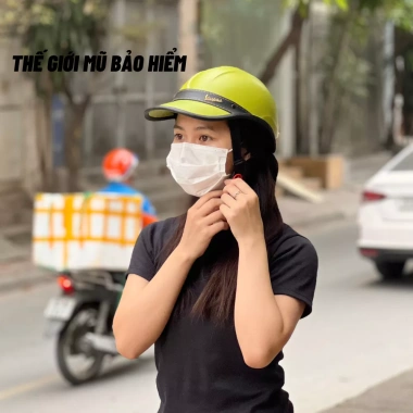 Mũ bảo hiểm Lưỡi trai đai da xanh mint - Nón thời trang nửa đầu khoét sau, buộc tóc nữ, chỉ 150k 3 Mũ bảo hiểm Lưỡi trai đai da xanh mint - Nón thời trang nửa đầu khoét sau, buộc tóc nữ, chỉ 150k 3