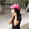Mũ bảo hiểm Lưỡi trai đai da xanh mint - Nón thời trang nửa đầu khoét sau, buộc tóc nữ, chỉ 150k 5