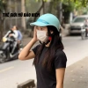 Mũ bảo hiểm Lưỡi trai đai da xanh mint - Nón thời trang nửa đầu khoét sau, buộc tóc nữ, chỉ 150k 6