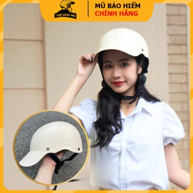 Mũ bảo hiểm lưỡi trai Napoli 1/2 kết cứng, mỏ liền, sơn, nam nữ, bảo hành 12 tháng 178.999VND