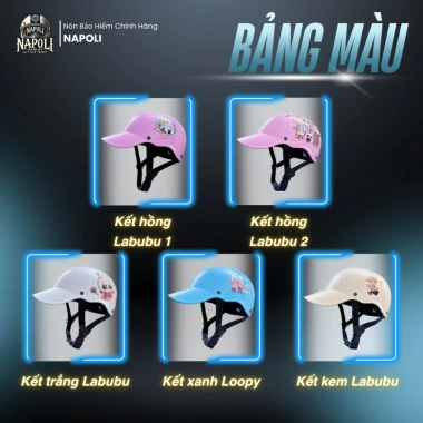 Mũ Bảo Hiểm Lưỡi Trai Napoli Nửa Đầu Bản Tem CHÍNH HÃNG Freeship Giá 174.900đ
