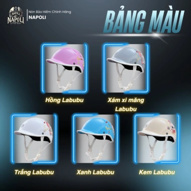 Mũ Bảo Hiểm Lưỡi Trai Napoli Nửa Đầu Bản Tem CHÍNH HÃNG Freeship Giá 174.900đ