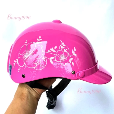 Mũ bảo hiểm lưỡi trai thời trang cao cấp, dáng nửa đầu in họa tiết, phù hợp nam nữ - Giá chỉ 115.000 VND