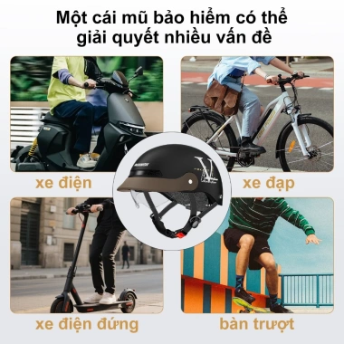 Mũ bảo hiểm Masontex 601 nửa đầu - tròng kính trắng, vỏ ABS nhẹ, kính gập chống bụi, giá giảm 332.000₫ 7