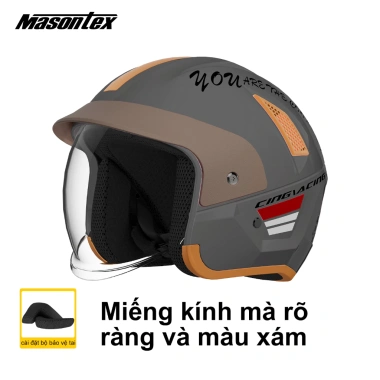 Mũ Bảo Hiểm Masontex 706 3/4 - Lót Trong Tháo Rời, Đội Êm, Xe Máy, Giá 499k 9