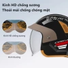 Mũ Bảo Hiểm Masontex 706 Retro Nửa Đầu Kính Gập Size 52‑64cm An Toàn Thoải Mái Khi Đi Phượt 5