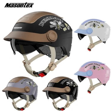 Mũ Bảo Hiểm Masontex Thời Trang Bumblebee Điều Chỉnh Thông Gió Trượt Nữ Nam - Giá 279.000đ