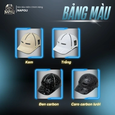 Mũ Bảo Hiểm N688 Lưỡi Trái Napoli Nửa Đầu 6 Múi CHÍNH HÃNG FREESHIP Cao Cấp 1/2 4