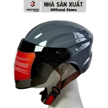 Mũ Bảo Hiểm Nam Anfago Helmets Kính Dài Đen - Thể Thao, Vòng Đầu 55-60cm, 273.000 VND 2