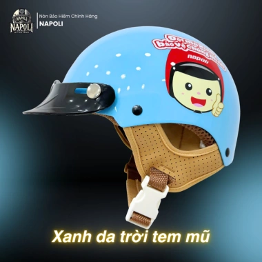 Mũ Bảo Hiểm Napoli 1/2 Trẻ Em CHÍNH HÃNG Freeship N02 Lưỡi Trai Lót Da Giá 213.900₫ 10
