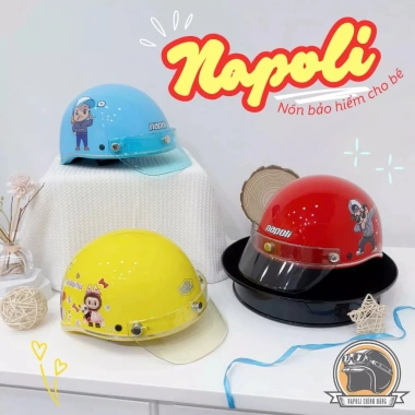 Mũ Bảo Hiểm Napoli 1/2 Trẻ Em Chính Hãng N02 Bản Dán Tem Freeship Giá Giảm 145k