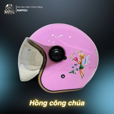 Mũ bảo hiểm Napoli 3/4 có kính trẻ em chính hãng N02 bản dán tem freeship 5