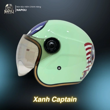 Mũ bảo hiểm Napoli 3/4 có kính trẻ em chính hãng N02 bản dán tem freeship 8