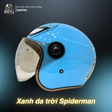 Mũ bảo hiểm Napoli 3/4 có kính trẻ em chính hãng N02 bản dán tem freeship 10