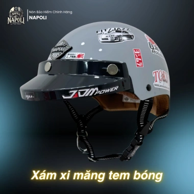 Mũ Bảo Hiểm Napoli Honda 1/2 N039A Chính Hãng – Nón Nửa Đầu Dán Tem, Freeship, Giá 195.000₫