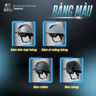 Mũ Bảo Hiểm Napoli N686 Kính Âm SH Nửa Đầu - Freeship, Chính Hãng, Form Cá Heo, Giá: 295.974 - 234.900