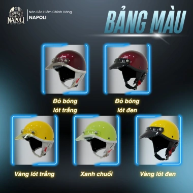 Mũ Bảo Hiểm Napoli Nhật Nửa Đầu Chính Hãng Retro Japan Style Freeship Giá 255k