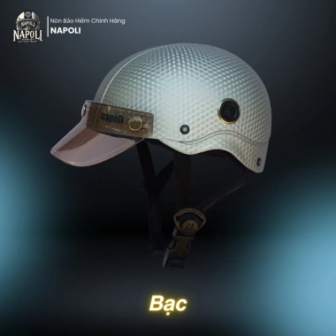 Mũ Bảo Hiểm Napoli Nửa Đầu Chính Hãng Carbon Chống Trầy Cao Cấp Freeship 159.900đ
