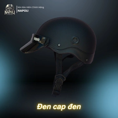Mũ Bảo Hiểm Napoli Nửa Đầu Chính Hãng Carbon Chống Trầy Cao Cấp Freeship 159.900đ