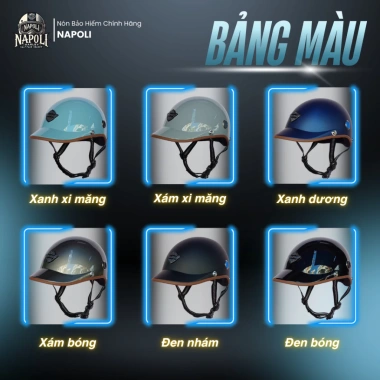 Mũ Bảo Hiểm Napoli Nửa Đầu CHÍNH HÃNG, Đủ Màu, FREESHIP – Giá chỉ 200.000đ (giá gốc 258.000đ)