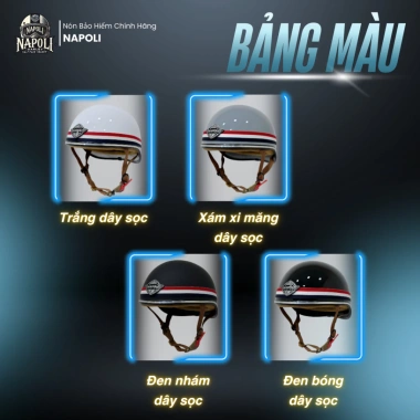 Mũ Bảo Hiểm Napoli Nửa Đầu Chính Hãng Freeship - Phong Cách Gangster N120 Giá Ưu Đãi 213.700₫