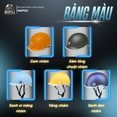 Mũ Bảo Hiểm Napoli Nửa Đầu Chính Hãng N08 Đủ Màu - Freeship, Giá Giảm 200k